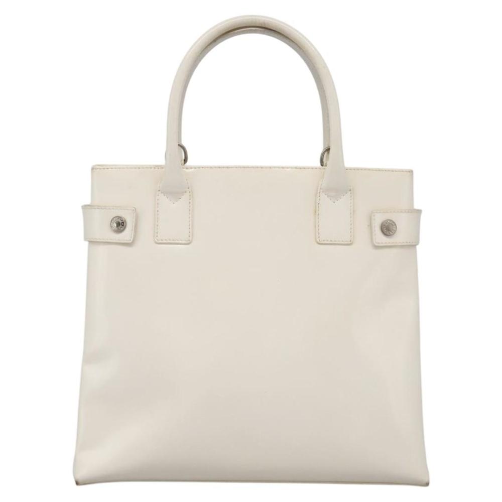 GUCCI Hand Bag Enamel 2way White Auth 108277 - Picture 2 of 16